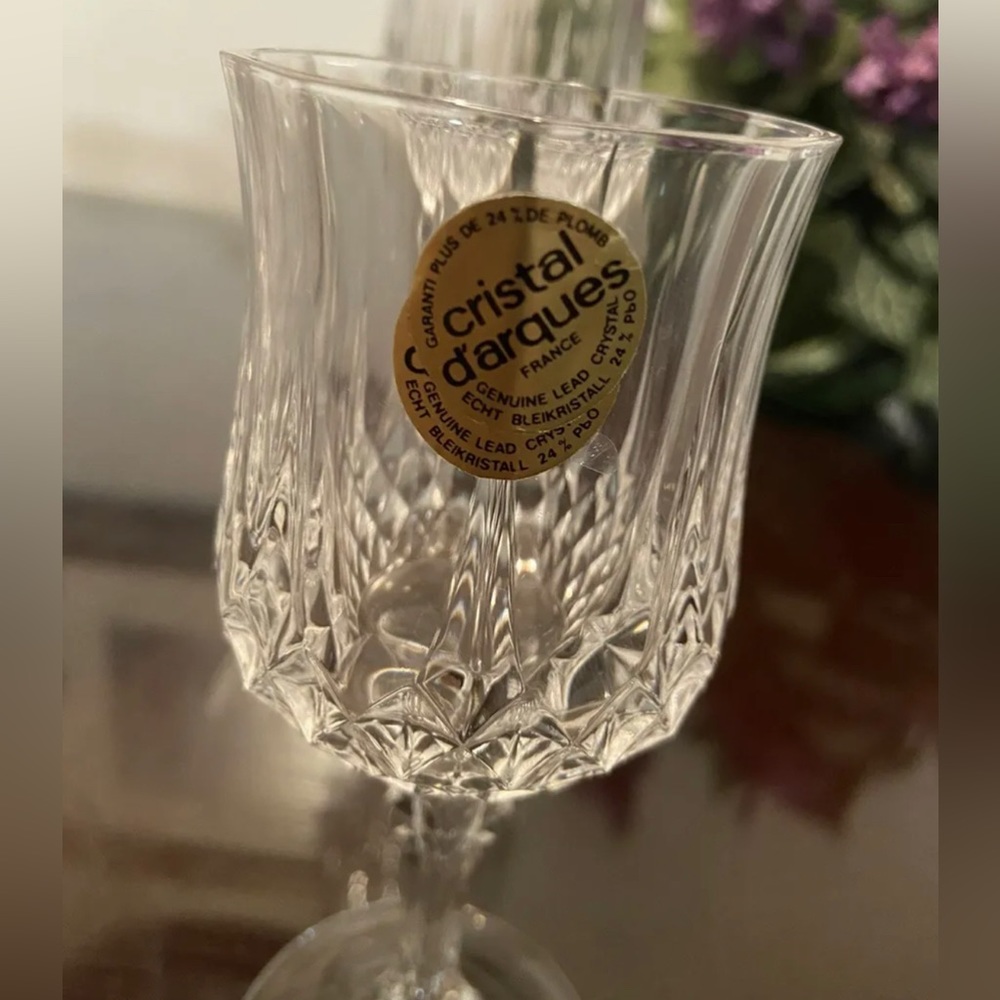 Cristal D’arques French Crystal Wine Glass Set / 18 pcs / 8oz. / 6oz. / 4oz. - Picture 4 of 7